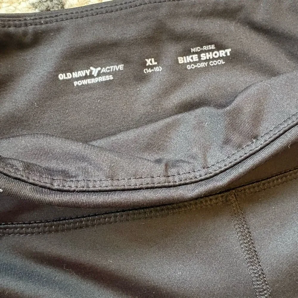 Old Navy Girls Activewear Set XL 14-16 Go-Dry Leggings Bike Shorts Black NWOT